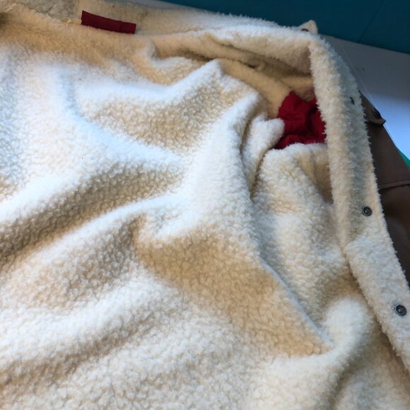 Vintage Dickies Light Brown Jacket, Sherpa-Lined, Size Large - Picture 7 of 12